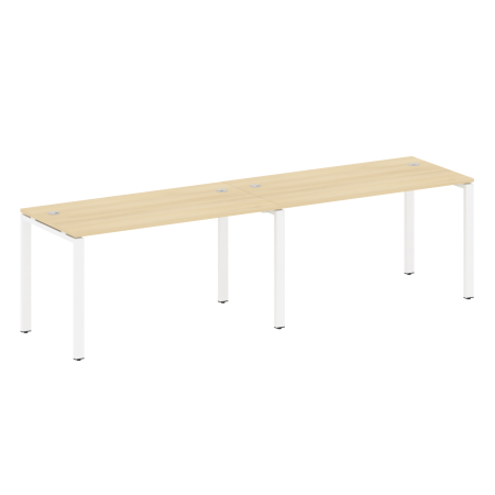 Metal System Рабочая станция на 2 места на П-образном м/к БП.СМ-2.3 Акация Лорка/Металл Белый 2800*720*750 Metal System Рабочая станция на 2 места на П-образном м/к БП.СМ-2.3 Акация Лорка/Металл Белый 2800*720*750