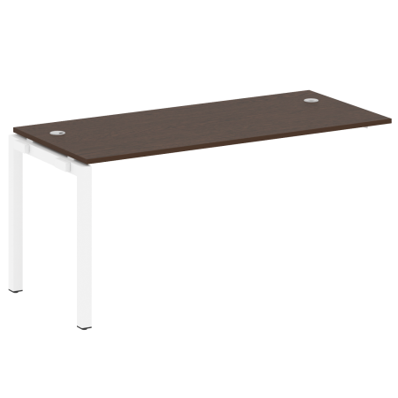 Metal System Quattro Проходной элемент рабочей станции на П-образном м/к 50БП.ПРС-СП-1.4 Венге Цаво/Металл Белый 1600*720*750 Metal System Quattro Проходной элемент рабочей станции на П-образном м/к 50БП.ПРС-СП-1.4 Венге Цаво/Металл Белый 1600*720*750