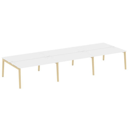 Onix Wood Рабочая станция OW.D.RS-6.4.8 Белый Бриллиант/Дуб Светлый/Металл Белый 4740*1635*750 Onix Wood Рабочая станция OW.D.RS-6.4.8 Белый Бриллиант/Дуб Светлый/Металл Белый 4740*1635*750