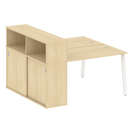 Metal System Рабочая станция с шкафом-купе на А-образном м/к БА.РС-СШК-2.2 Т Акация Лорка/Металл Белый 1610*1475*1098 Metal System Рабочая станция с шкафом-купе на А-образном м/к БА.РС-СШК-2.2 Т Акация Лорка/Металл Белый 1610*1475*1098