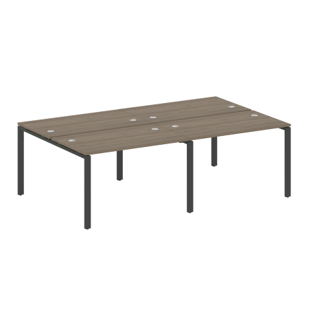 Metal System Рабочая станция на 4 места на П-образном м/к БП.СМ-4.2 Вяз Благородный/Металл Антрацит 2400*1475*750 Metal System Рабочая станция на 4 места на П-образном м/к БП.СМ-4.2 Вяз Благородный/Металл Антрацит 2400*1475*750