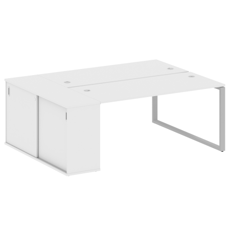 Metal System Рабочая станция с шкафом-купе на О-образном м/к БО.РС-СШК-1.4 Т Белый/Металл Серый 2010*1475*750 Metal System Рабочая станция с шкафом-купе на О-образном м/к БО.РС-СШК-1.4 Т Белый/Металл Серый 2010*1475*750