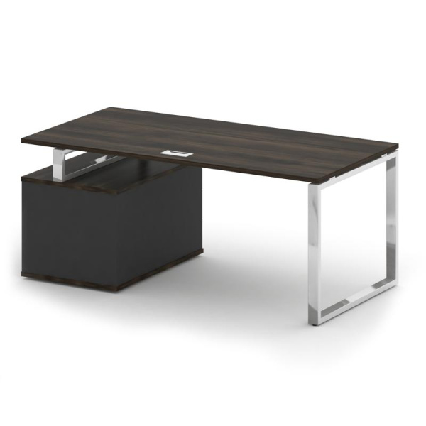 Shift Стол руководителя с опорной тумбой, правый SK.SRT-180 (R) Дуб Мали/Антрацит 1800*904*753