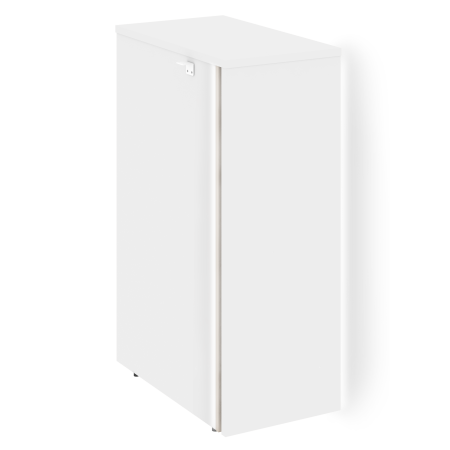 Onix Тумба с подсветкой 4 ящика завершающая, левая O.R-TV-4.S (L) Дуб Аттик/Белый Бриллиант 436*767*1185