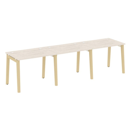 Onix Wood Рабочая станция OW.RS-3.1.7 Денвер Светлый/Дуб Светлый/Металл Белый 2940*720*750 Onix Wood Рабочая станция OW.RS-3.1.7 Денвер Светлый/Дуб Светлый/Металл Белый 2940*720*750