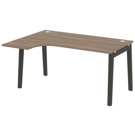 Onix Wood Стол эргономичный левый OW.SA-4 (L) Дуб Аризона/Дуб Темный/Металл Антрацит 1580*1180*750 (800/460)
