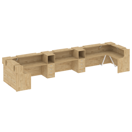 Onix Ресепшн O.R-K-38 Тиквуд Светлый 6522*1768*1187 Onix Ресепшн O.R-K-38 Тиквуд Светлый 6522*1768*1187