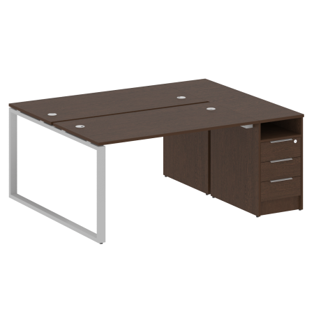 Metal System Рабочая станция с тумбой на О-образном м/к БО.РС-СТП-2.3 Венге Цаво/Металл Серый 1812*1475*750 Metal System Рабочая станция с тумбой на О-образном м/к БО.РС-СТП-2.3 Венге Цаво/Металл Серый 1812*1475*750