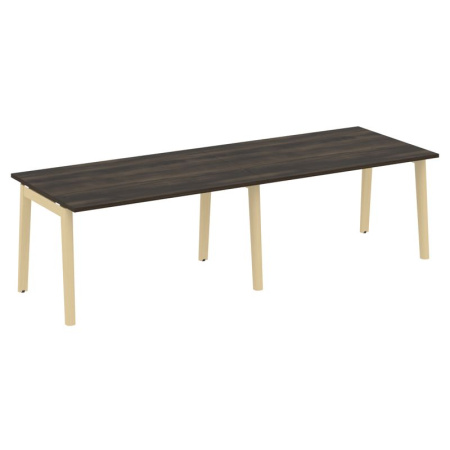 Onix Wood Стол переговорный (2 столешницы) OW.PRG-2.3 Дуб Мали/Дуб Светлый/Металл Белый 2760*980*750