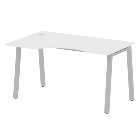 Metal System Стол криволинейный левый на А-образном м/к БА.СА-2 (L) Белый/Металл Серый 1400*900*750 Metal System Стол криволинейный левый на А-образном м/к БА.СА-2 (L) Белый/Металл Серый 1400*900*750