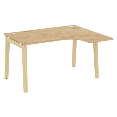 Onix Wood Стол эргономичный правый OW.SA-3 (R) Тиквуд Светлый/Дуб Светлый/Металл Белый 1380*1180*750 (800/460)