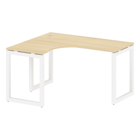 Metal System Quattro Стол криволинейный левый на О-образном м/к 50БО.СА-3 (L) Акация Лорка/Металл Белый 1400*1200*750 Metal System Quattro Стол криволинейный левый на О-образном м/к 50БО.СА-3 (L) Акация Лорка/Металл Белый 1400*1200*750