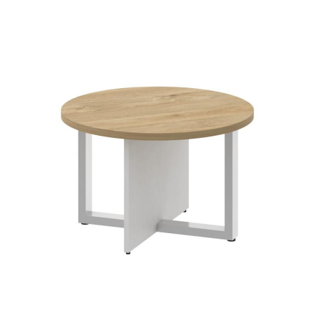 Shift Стол журнальный, круглый SK.SG-KR-70 Тиквуд Светлый/Белый Бриллиант 700*700*450 Shift Стол журнальный, круглый SK.SG-KR-70 Тиквуд Светлый/Белый Бриллиант 700*700*450