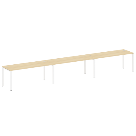 Metal System Рабочая станция на 3 места на П-образном м/к БП.СМ-3.5 Акация Лорка/Металл Белый 5400*720*750 Metal System Рабочая станция на 3 места на П-образном м/к БП.СМ-3.5 Акация Лорка/Металл Белый 5400*720*750