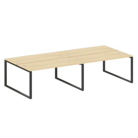 Metal System Рабочая станция на 4 места на О-образном м/к БО.СМ-4.4 Акация Лорка/Металл Антрацит 3200*1475*750 Metal System Рабочая станция на 4 места на О-образном м/к БО.СМ-4.4 Акация Лорка/Металл Антрацит 3200*1475*750