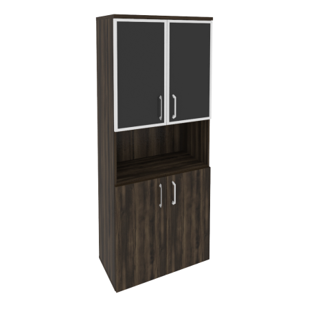 Onix Шкаф высокий широкий O.ST-1.4 R black Дуб Мали/Стекло Black 800*420*1977 Onix Шкаф высокий широкий O.ST-1.4 R black Дуб Мали/Стекло Black 800*420*1977