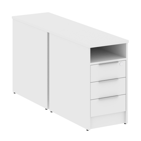 Metal System Тумба приставная Б.ТП-2 Белый 412*1475*750 Metal System Тумба приставная Б.ТП-2 Белый 412*1475*750