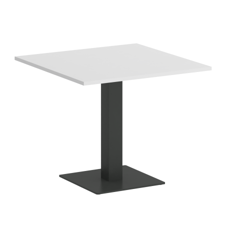 Home Office Стол квадратный VR.SP-5-90.2 Белый Бриллиант/Металл Антрацит 900*900*753 Home Office Стол квадратный VR.SP-5-90.2 Белый Бриллиант/Металл Антрацит 900*900*753
