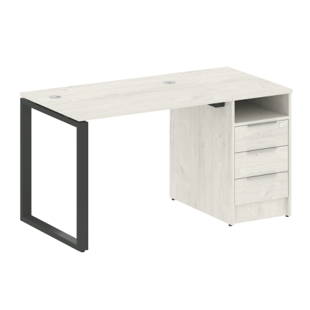 Metal System Рабочая станция с тумбой на О-образном м/к БО.РС-СТП-1.1 Дуб Наварра/Металл Антрацит 1412*720*750 Metal System Рабочая станция с тумбой на О-образном м/к БО.РС-СТП-1.1 Дуб Наварра/Металл Антрацит 1412*720*750