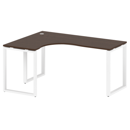 Metal System Стол криволинейный левый на О-образном м/к БО.СА-4 (L) Венге Цаво/Металл Белый 1600*1200*750 Metal System Стол криволинейный левый на О-образном м/к БО.СА-4 (L) Венге Цаво/Металл Белый 1600*1200*750