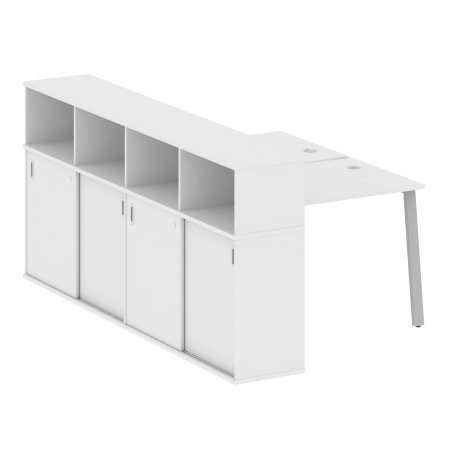 Metal System Рабочая станция с шкафом-купе на А-образном м/к БА.РС-СШК-4.1 Т Белый/Металл Серый 1410*2332*1098 Metal System Рабочая станция с шкафом-купе на А-образном м/к БА.РС-СШК-4.1 Т Белый/Металл Серый 1410*2332*1098