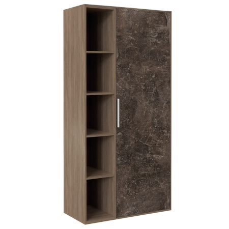 B-tone BTN36150042 Шкаф комбинированный 935x450x1917 Дуб Урбан бетон темный