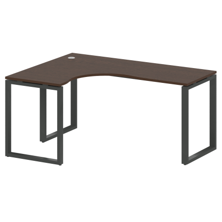 Metal System Стол криволинейный левый на О-образном м/к БО.СА-4 (L) Венге Цаво/Металл Антрацит 1600*1200*750 Metal System Стол криволинейный левый на О-образном м/к БО.СА-4 (L) Венге Цаво/Металл Антрацит 1600*1200*750
