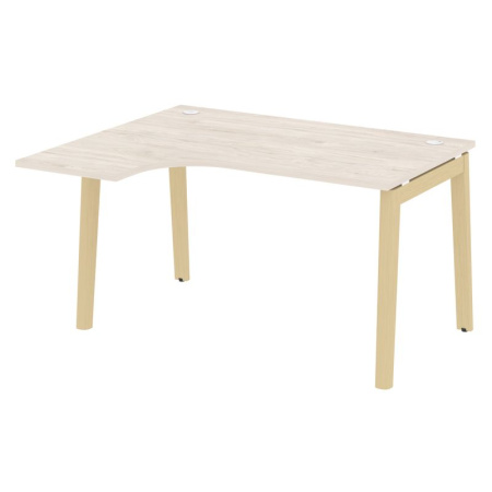 Onix Wood Стол эргономичный левый OW.SA-3 (L) Денвер Светлый/Дуб Светлый/Металл Белый 1380*1180*750 (800/460)