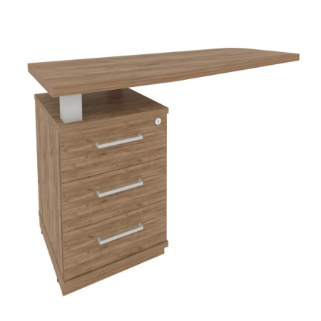 First Тумба приставная с топом левая KTP-2 (L) Дуб Табак 1300*500*765 First Тумба приставная с топом левая KTP-2 (L) Дуб Табак 1300*500*765