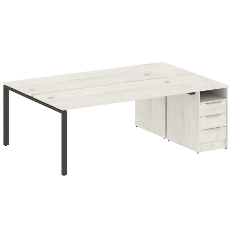 Metal System Рабочая станция с тумбой на П-образном м/к БП.РС-СТП-2.5 Дуб Наварра/Металл Антрацит 2212*1475*750 Metal System Рабочая станция с тумбой на П-образном м/к БП.РС-СТП-2.5 Дуб Наварра/Металл Антрацит 2212*1475*750