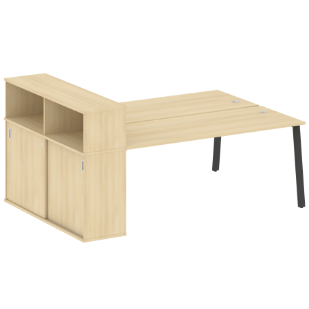 Metal System Рабочая станция с шкафом-купе на А-образном м/к БА.РС-СШК-2.5 Т Акация Лорка/Металл Антрацит 2210*1475*1098 Metal System Рабочая станция с шкафом-купе на А-образном м/к БА.РС-СШК-2.5 Т Акация Лорка/Металл Антрацит 2210*1475*1098