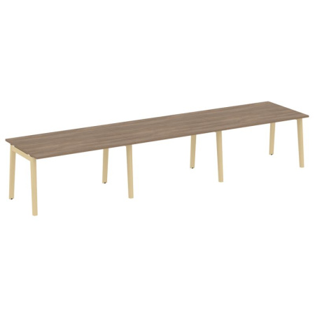 Onix Wood Стол переговорный (3 столешницы) OW.PRG-3.3 Дуб Аризона/Дуб Светлый/Металл Белый 4140*980*750