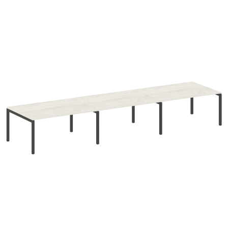 Metal System Quattro Переговорный стол (3 столешницы) на П-оразном м/к 50БП.ПРГ-3.4 Дуб Наварра/Металл Антрацит 4800*1235*750
