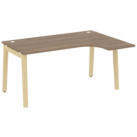 Onix Wood Стол эргономичный правый OW.SA-4 (R) Дуб Аризона/Дуб Светлый/Металл Белый 1580*1180*750 (800/460)