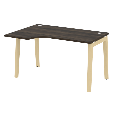 Onix Wood Стол эргономичный левый OW.SA-2 (L) Дуб Мали/Дуб Светлый/Металл Белый 1380*980*750 (720/460)