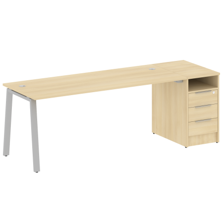 Metal System Рабочая станция с тумбой на А-образном м/к БА.РС-СТП-1.5 Акация Лорка/Металл Серый 2212*720*750 Metal System Рабочая станция с тумбой на А-образном м/к БА.РС-СТП-1.5 Акация Лорка/Металл Серый 2212*720*750