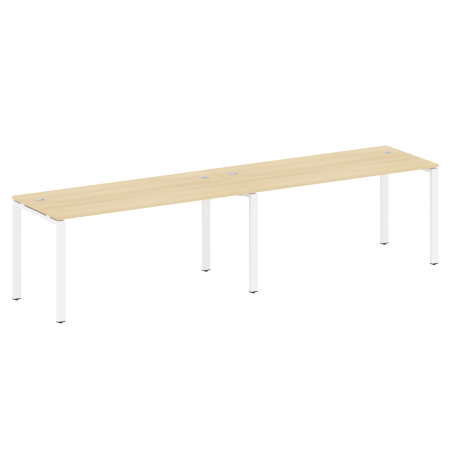 Metal System Рабочая станция на 2 места на П-образном м/к БП.СМ-2.4 Акация Лорка/Металл Белый 3200*720*750 Metal System Рабочая станция на 2 места на П-образном м/к БП.СМ-2.4 Акация Лорка/Металл Белый 3200*720*750