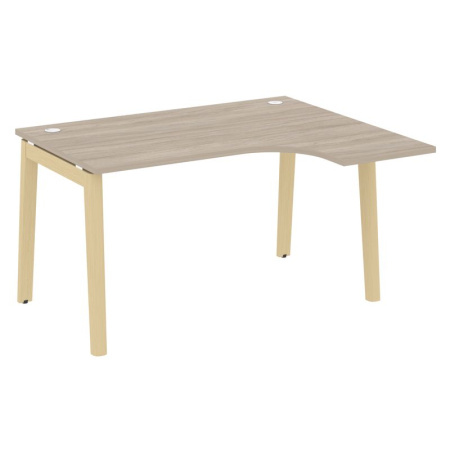 Onix Wood Стол эргономичный правый OW.SA-3 (R) Дуб Аттик/Дуб Светлый/Металл Белый 1380*1180*750 (800/460)