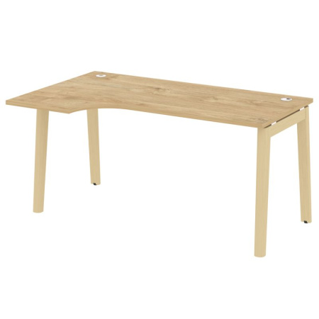Onix Wood Стол эргономичный левый OW.SA-1 (L) Тиквуд Светлый/Дуб Светлый/Металл Белый 1580*980*750 (720/460)