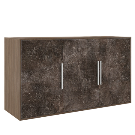 B-tone BTN36140342 Креденция 3 двери 1386x450x780 Дуб Урбан бетон темный