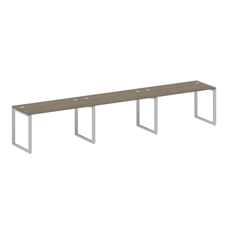 Metal System Рабочая станция на 3 места на О-образном м/к БО.СМ-3.3 Вяз Благородный/Металл Серый 4200*720*750 Metal System Рабочая станция на 3 места на О-образном м/к БО.СМ-3.3 Вяз Благородный/Металл Серый 4200*720*750