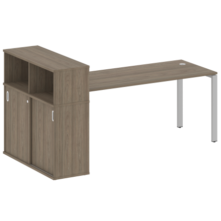 Metal System Стол письменный с шкафом-купе на П-образном м/к БП.РС-СШК-3.5 Т Вяз Благородный/Металл Серый 2210*1120*1098 Metal System Стол письменный с шкафом-купе на П-образном м/к БП.РС-СШК-3.5 Т Вяз Благородный/Металл Серый 2210*1120*1098