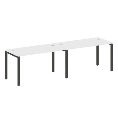 Metal System Рабочая станция на 2 места на П-образном м/к БП.СМ-2.3 Белый/Металл Антрацит 2800*720*750 Metal System Рабочая станция на 2 места на П-образном м/к БП.СМ-2.3 Белый/Металл Антрацит 2800*720*750