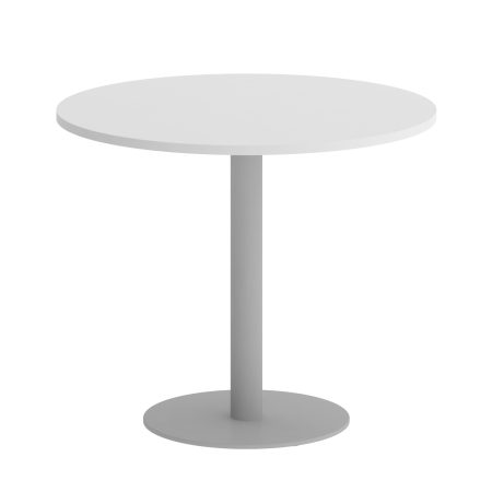 Home Office Стол круглый VR.SP-5-90.1 Белый Бриллиант/Металл Серый 900*900*753 Home Office Стол круглый VR.SP-5-90.1 Белый Бриллиант/Металл Серый 900*900*753