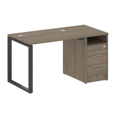 Metal System Рабочая станция с тумбой на О-образном м/к БО.РС-СТП-1.1 Вяз Благородный/Металл Антрацит 1412*720*750 Metal System Рабочая станция с тумбой на О-образном м/к БО.РС-СТП-1.1 Вяз Благородный/Металл Антрацит 1412*720*750