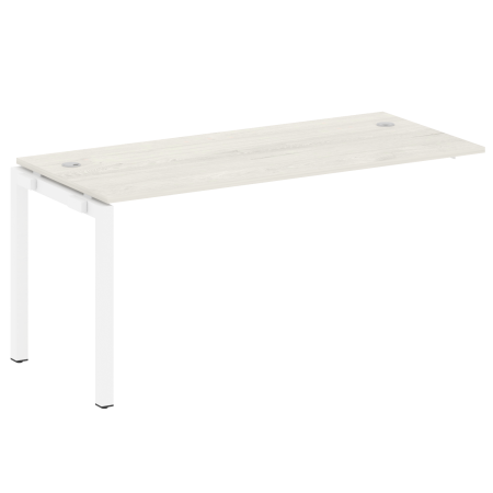 Metal System Quattro Проходной элемент рабочей станции на П-образном м/к 50БП.ПРС-СП-1.4 Дуб Наварра/Металл Белый 1600*720*750 Metal System Quattro Проходной элемент рабочей станции на П-образном м/к 50БП.ПРС-СП-1.4 Дуб Наварра/Металл Белый 1600*720*750