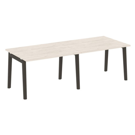 Onix Wood Стол переговорный (2 столешницы) OW.PRG-2.2 Денвер Светлый/Дуб Темный/Металл Антрацит 2360*980*750