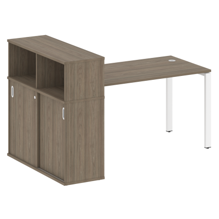 Metal System Стол письменный с шкафом-купе на П-образном м/к БП.РС-СШК-3.3 Т Вяз Благородный/Металл Белый 1810*1120*1098 Metal System Стол письменный с шкафом-купе на П-образном м/к БП.РС-СШК-3.3 Т Вяз Благородный/Металл Белый 1810*1120*1098