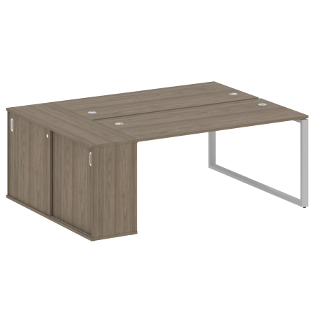 Metal System Рабочая станция с шкафом-купе на О-образном м/к БО.РС-СШК-1.4 Т Вяз Благородный/Металл Серый 2010*1475*750 Metal System Рабочая станция с шкафом-купе на О-образном м/к БО.РС-СШК-1.4 Т Вяз Благородный/Металл Серый 2010*1475*750