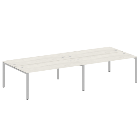 Metal System Рабочая станция на 4 места на П-образном м/к БП.СМ-4.5 Дуб Наварра/Металл Серый 3600*1475*750 Metal System Рабочая станция на 4 места на П-образном м/к БП.СМ-4.5 Дуб Наварра/Металл Серый 3600*1475*750